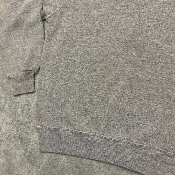 Vintage 90s Jerzees Sweatshirt Mens Medium Gray Blank Crewneck Made In USA - Picture 2 of 10